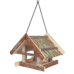NATURAL LIVING Mangeoire pour oiseaux 25 x 25 x 25 cm naturel