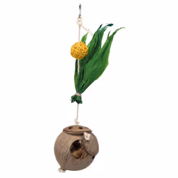 Lot de 3 jouets pour oiseaux - Noix de coco sur corde en sisal Trixie