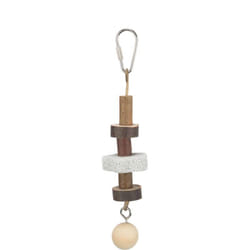 Trixie - Jouet oiseau en bois avec pierre volcanique 16 cm