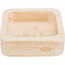 TRIXIE 60758, Chat, Bois, Marron, Gamelle à nourriture pour animaux de compagnie, Monochromatique, 0,06 L