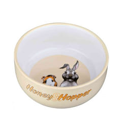 TRIXIE Honey & Hopper Ceramic Bowl Universel Mangeoire et abreuvoir