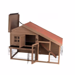 TRIXIE Small Animal Hutch with Enclosure, Maison, Lapin nain, Bois, Bois, Papier, 2 portes(s)