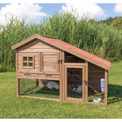 TRIXIE Small Animal Hutch with Enclosure Lapin nain Bois