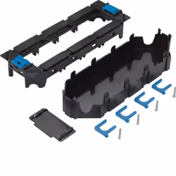 Hager GTVR400, Noir, Synthétique ABS, Polycarbonate, EN50085-2-2, 75 mm, 225 mm
