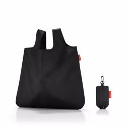 Reisenthel mini maxi shopper pocket, Sac fourre-tout, Noir, Polyester, Monochromatique, 15 L, 450 mm