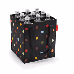 Reisenthel bottlebag, Sac à bouteille, Noir, Polyester, Motif, Motifs à pois, 0,75 L