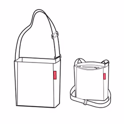 Reisenthel shoulderbag S Polyester Noir, Multicolore Femme Sac à bandoulière