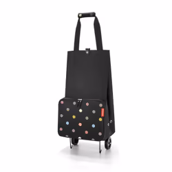 Reisenthel Foldabletrolley, Valise à roulettes, Noir, Polyester, Motif, 2 roue(s), 30 L