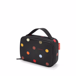 Reisenthel Thermocase Dots, 1,5 L, Noir, Aluminium, Polyester, Feuillet en aluminium, 200 mm, 65 mm