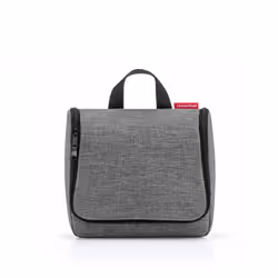 Reisenthel Toiletbag, Polyester, Gris, Monochromatique, Fermeture éclair, 2 pochettes, 3 L