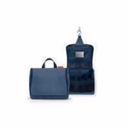 Reisenthel Toiletbag XL, Polyester, Bleu, Monochromatique, Fermeture éclair, 3 pochettes, 4 L