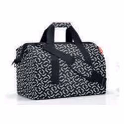 Reisenthel Allrounder L, Sac fourre-tout, Noir, Blanc, Polyester, Motif, 30 L, 480 mm
