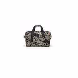 Reisenthel Allrounder L, Femme, Sac à bandoulière, Noir, Fermeture à glissière, Beige, Noir, Motif