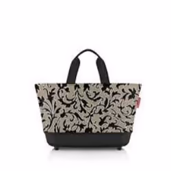 Reisenthel Shoppingbasket, Panier à commission, Beige, Noir, Polyester, Motif, 100 % premium-quality recycled polyester, 22 L