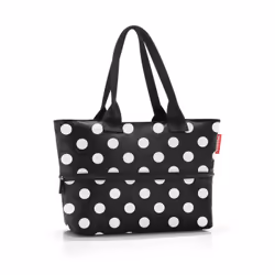 Reisenthel shopper e1, Sac fourre-tout, Noir, Blanc, Polyester, 12 L, 500 mm, 165 mm