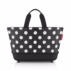 Reisenthel BE7073, Panier à commission, Noir, Blanc, Polyester, Motif, Motifs à pois, 22 L