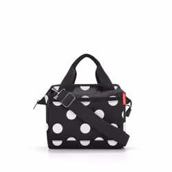 Reisenthel allrounder cross, Femme, Sac bandoulière, Noir, Fermeture à glissière, 3 pochettes, Noir, Blanc