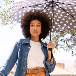 Reisenthel RR7073 parapluie Noir, Blanc Fibre de verre, Acier Compact - Vue supplémentaire 2
