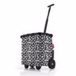Reisenthel carrycruiser, Valise à roulettes, Noir, Blanc, Aluminium, Polyester, Motif, 40 L, 420 mm