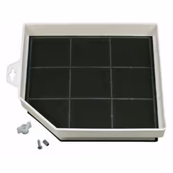 Filtre charbon (à l'unité) d'origine pour hotte BOSCH, NEFF, SIEMENS, VIVA Dimensions : 255X246X47 00299600 Appareils compati ...