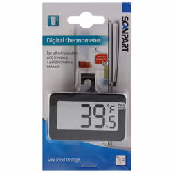 SCANPART 1110030004, thermomètre, Toutes marques, Réfrigérateur, Noir, Gris, Plastique, -20 - 50 °C
