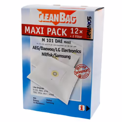 Cleanbag M 101 DAE maxi, Universel, Sac à poussière, Blanc, Toison, Gr.50S, SB90, VP78, TB36, VM54, VM77, VP95B, AEG, Daewoo, ...