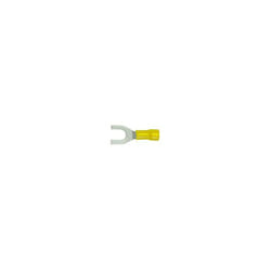 Klauke - Cosse pré-isolée jaune à fourche section 4 à 6mm² bornage M8 (B650C/8E)