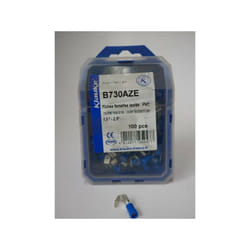 Cosse fiche plate femelle bleue (boîte de 100) pour conducteur de sections 1,5 à 2,5mm² Klauke