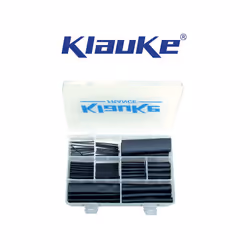 Coffret de gaines thermorétractables noires. Pour la protection mécanique, contre la corrosion, le maintien mécanique des fil ...