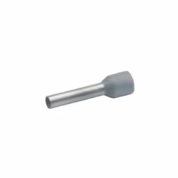 Embout de câblage pré-isolé de section 2,5mm² de longueur 8mm. Isolant en polypropylène sans halogène de couleur gris. Tempér ...