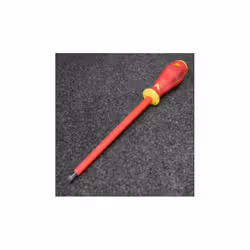 Tournevis plat isolé 1000V rouge et jaune 175x8x1.2mm pour vis à fente KLAUKE Tournevis plat isolé 1000V, pour vis à fente, d ...