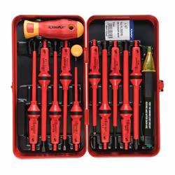 Description générale Coffret E-Smart Box de Klauke, composé de 13 pièces, conçu pour offrir des outils de sécurité de haute q ...