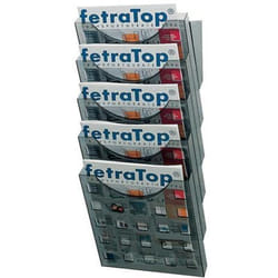 Certeo - helit Porte-brochures mural 5 cases din A4 - H61031-08