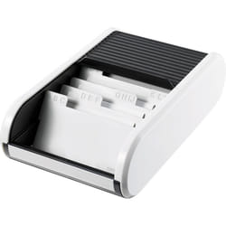Helit H6218091 rangement de cartes de visites Plastique Noir, Blanc