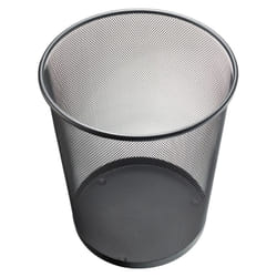 Helit H2518695 poubelle Rond Mesh, Acier Noir