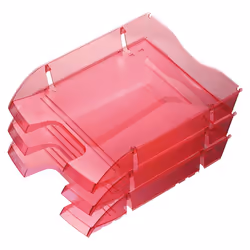 Helit H2363520 bac de rangement de bureau Polyéthylène téréphthalate (PET) Rouge