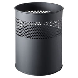Helit H2515795 poubelle Rond Acier inoxydable Noir