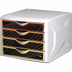 Boîte de tiroirs HELIT - Modèle H6129569 - Blanc noir multicolore - Accessoire