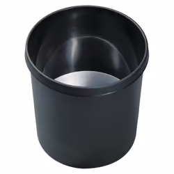 Helit H6107895, 12 L, Rond, Plastique, Noir, 26,7 cm, 270 mm