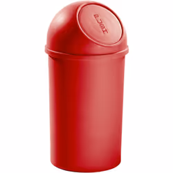 Poubelle à poussoir, en polypropylène, rouge, capacité 25 l, lot de 3. Produit livré = monté. Capacité = 25 l. Matériau de la ...