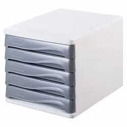 Helit H6129482, Plastique, Gris, Blanc, A4, A4, 5 tiroir(s), 268 mm