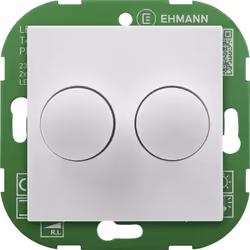 Description générale Le double variateur LED encastré est conçu pour varier deux points d'éclairage dans un espace réduit. Av ...