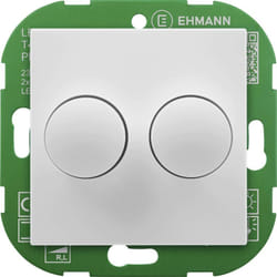 Ehmann - 4295x0700 Variateur rotatif Adapté pour ampoule: Lampe led, Ampoule électrique, Lampe halogène blanc (ral 9016) A759862