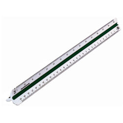 Rumold 150/30 DIN règle Règle de bureau 300 mm Plastique Vert, Blanc
