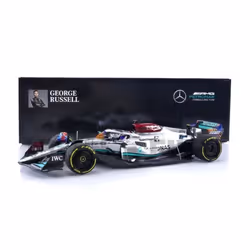 Voiture Miniature de Collection - MINICHAMPS 1/18 - MERCEDES-AMG W13 E Performance - Miami GP 2022 - Gris / Vert