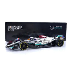 Voiture Miniature de Collection - MINICHAMPS 1/18 - MERCEDES-AMG W13 E Performance - Miami GP 2022 - Gris / Vert