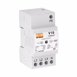Obo Bettermann V10 COMPACT 255, 230 V, 50 - 60 Hz, 60000 A, 1100 V, Blanc, 0,000025 ms