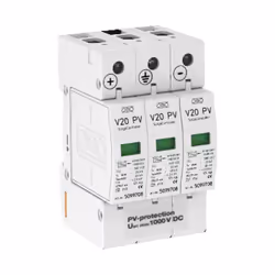 Protection contre les surtensions Obo FV V20-C 3PH, U max DC 1000VDC, Type 2, pour les installations photovoltaïques sans par ...