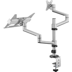 My Wall - HL52L simple Support de table pour écran 43,2 cm (17') - 81,3 cm (32') argent réglable en hauteur, rotatif, tablette pour pc D380022