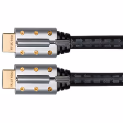 Transmedia C505-20L câble HDMI 20 m HDMI Type A (Standard) Noir, Or, Argent